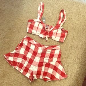 Two Piece Checkered Set